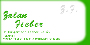 zalan fieber business card